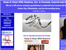 Tablet Screenshot of keepitcleanwithraylene.com